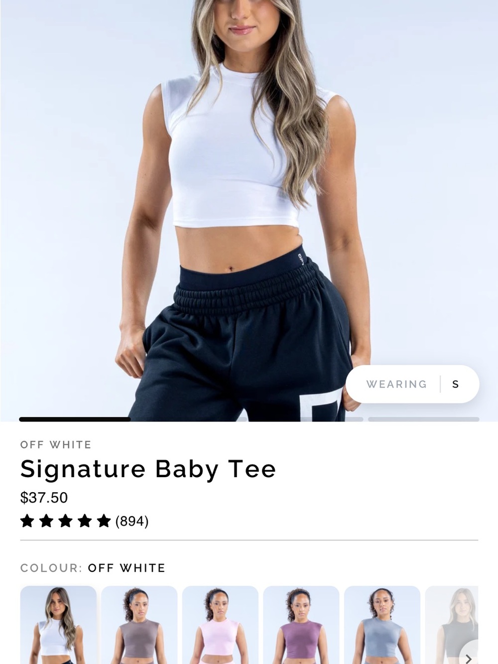 Off White Signature Baby Tee — Women’s Muscle Crop Top